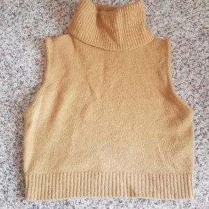 Sweater turtleneck crop top